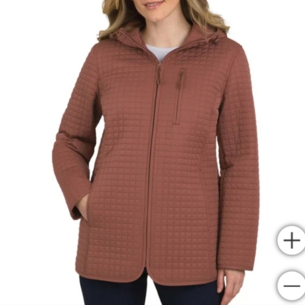 Lands' End Women's Quilted Utility Jacket in Rust - Picture 1 of 4